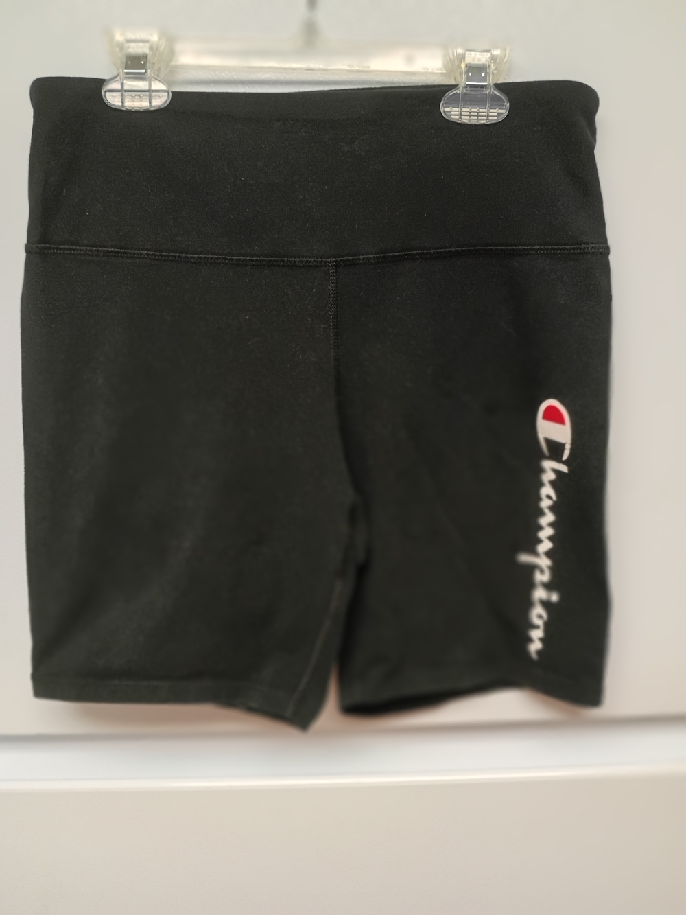 Champion Black Bike Shorts with Side Logo